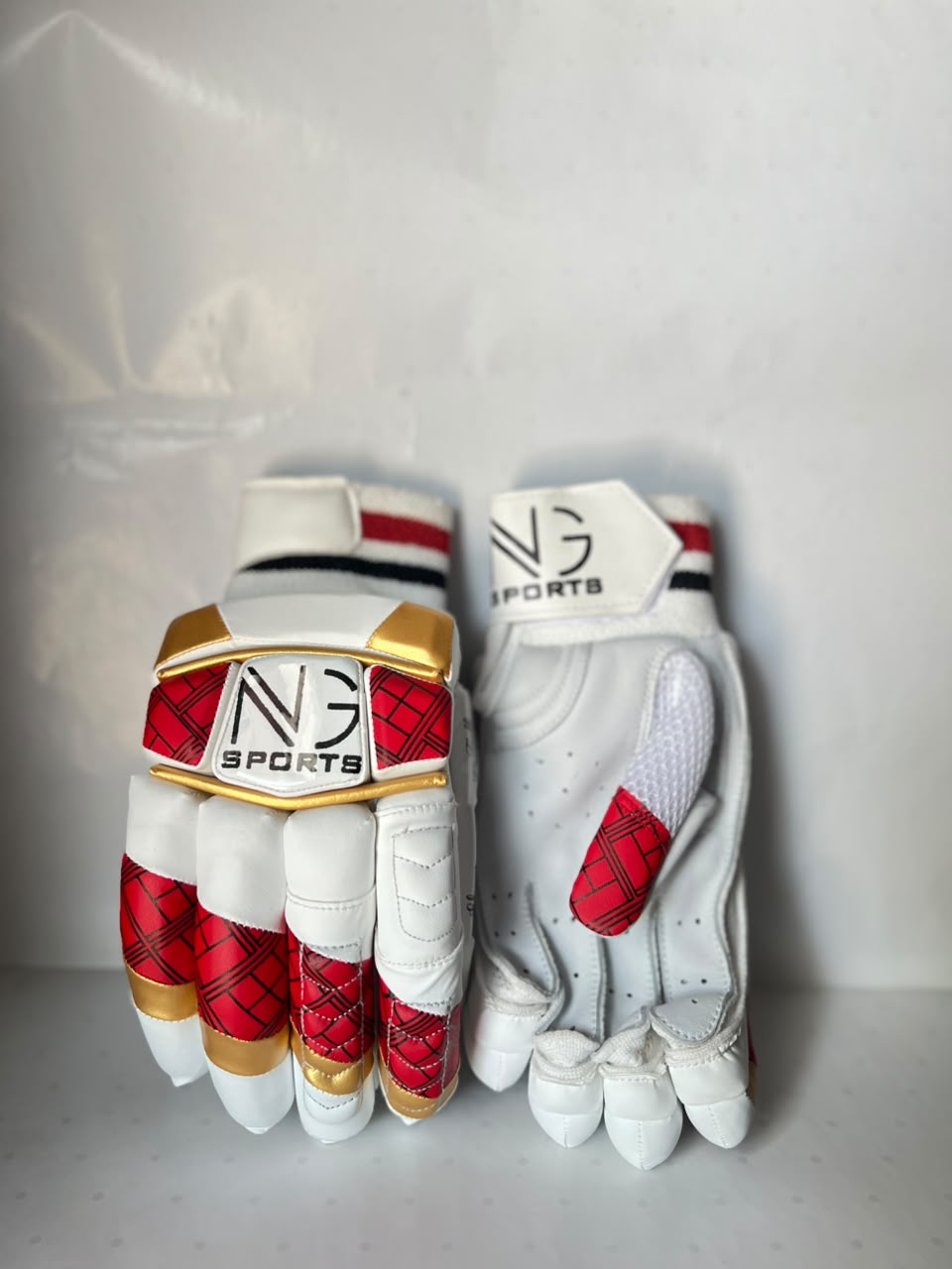 NG Sports Red & Gold Sausage Batting Gloves