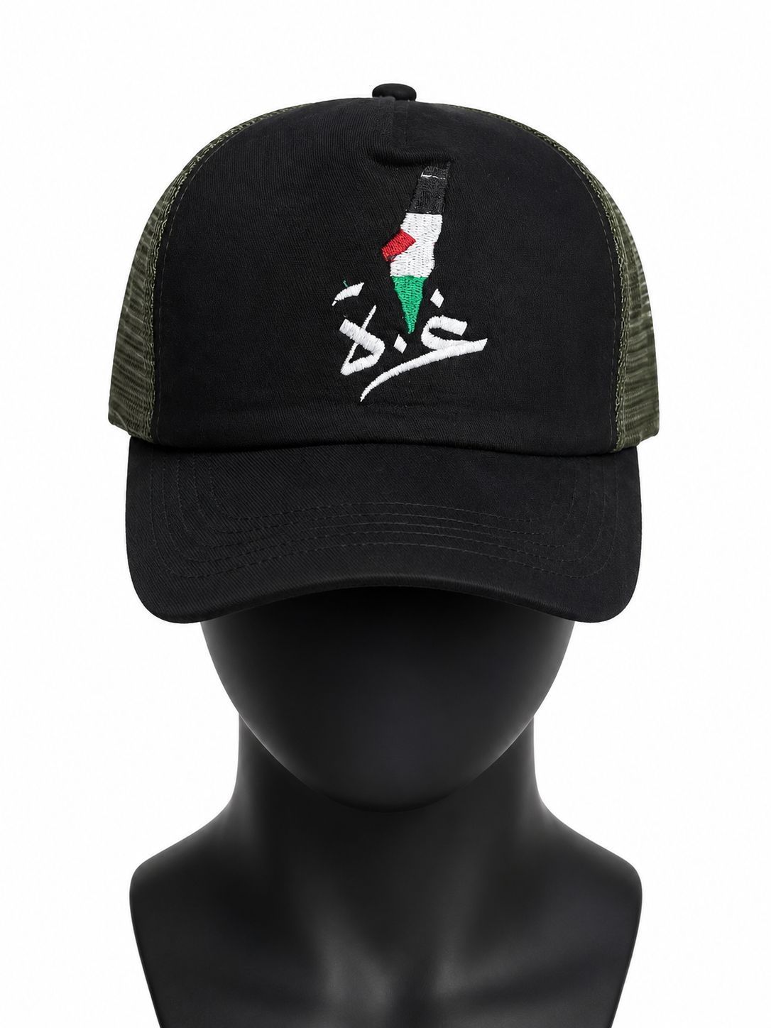 NG Sports Premium Palestine Embroidered Trucker Cap – Adjustable Mesh Baseball Cap (Multiple Colors)