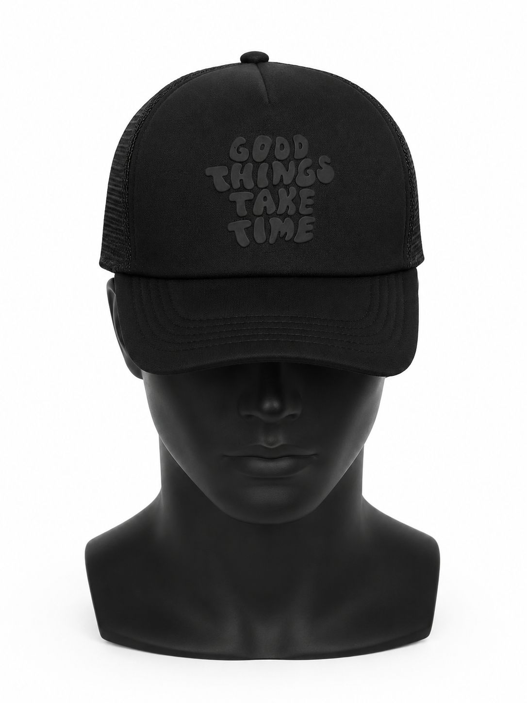 Good Things Take Time Trucker Cap | Inspirational Quote Mesh Baseball Cap | Adjustable Unisex Hat