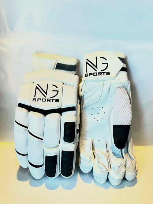 NG Sports White & Black Sausage Batting Gloves