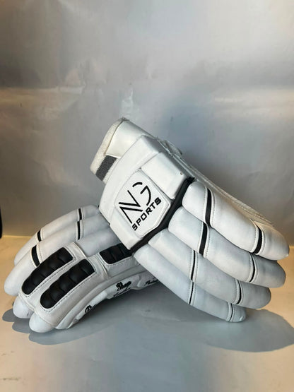 NG Sports White & Black Sausage Batting Gloves